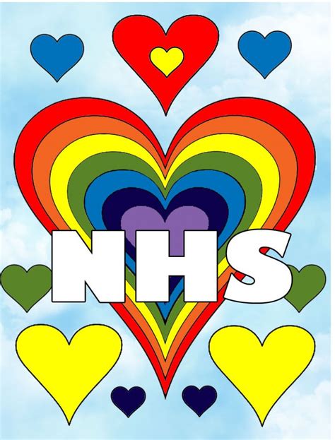 Readymade Nhs Rainbow Heart Poster Rooftop Post Printables