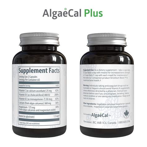 Other supplements like vitamin k2 (vitk2) and magnesium (mg) could contribute to the maintenance of skeletal health. AlgaeCal Plus - Natural Calcium, Magnesium, Vitamin K2 ...
