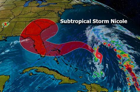 Subtropical Storm Nicole Expected To Impact Florida This Week With
