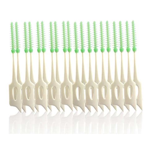 40pcs Soft Clean Between Interdental Floss Brushes Color Green Oral