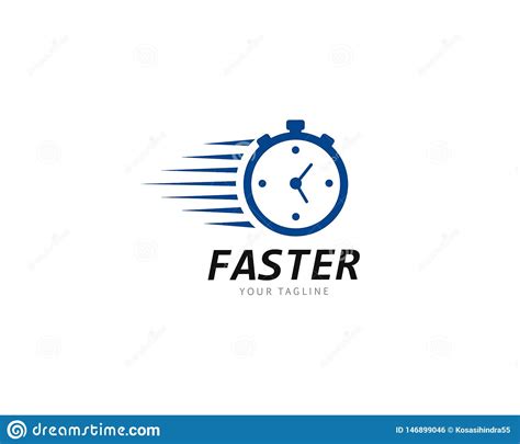 Faster And Speed Logo Template Vector Icon Illustration Stock Vector ...