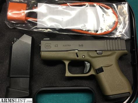 Armslist For Sale Od Green Glock 43 With Night Sights