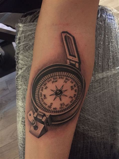 Military Compass Tattoo By Nick Westfall Start Of Sleeve Compass Tattoo Bird Tattoos For