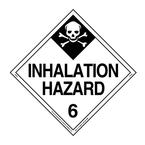 Inhalation Hazard In Label Wd Dot Container Placard Zl