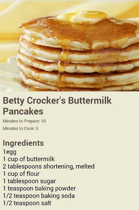 Betty Crockers Buttermilk Pancakes Buttermilkpancakescinnamon Betty