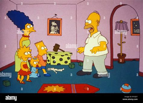 Marge Maggie Lisa Bart Homer Simpson Les Simpsons 1989 Photo Stock Alamy