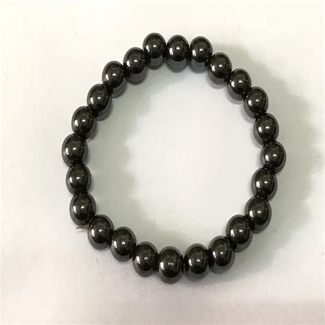 Women Black Cool Magnetic Bracelet Beads Hematite Stone Therapy Health