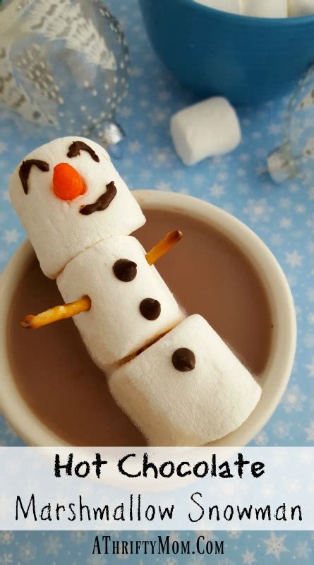 Hot Chocolate Marshmallow Snowman ~ Snow Day Treat A Thrifty Mom