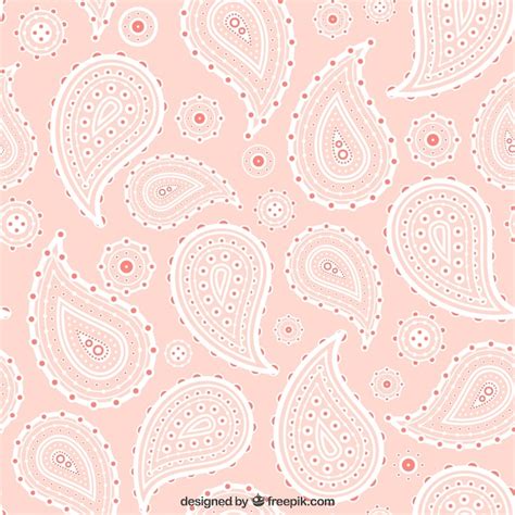 Pink Paisley Pattern Free Vector