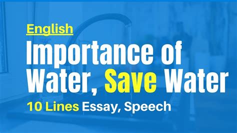 In case, if we still continue to wastewater, our future. 10 Lines on Save Water, Importance of Water- Short Essay ...