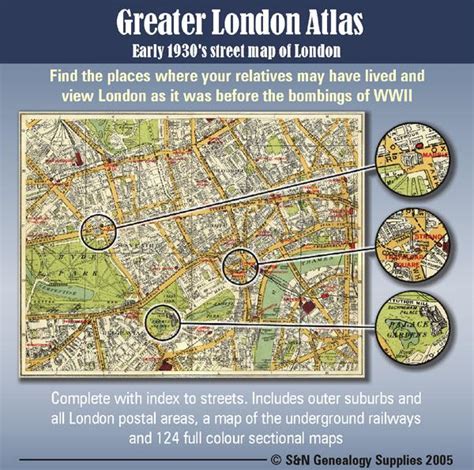 Greater London Atlas Map Cd Sandn Genealogy Supplies