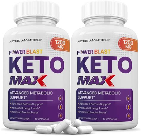 2 Pack Power Blast Keto Max 1200mg Pills Includes Apple Cider Vinegar Gobhb