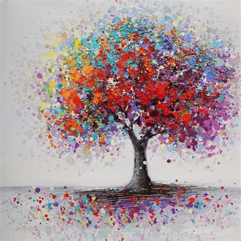 Framed Colorful Tree Abstract Picture Canvas Prints Painting Home Wall