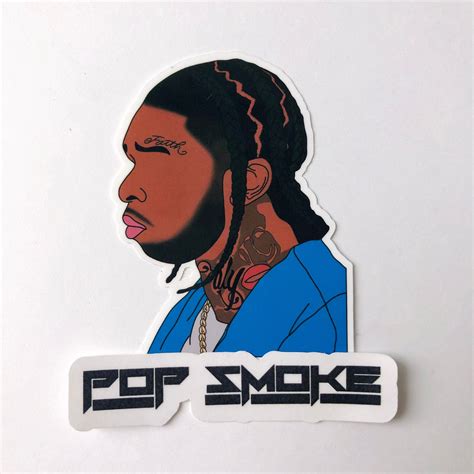 Pop Smoke Hip Hop Rapper Glossy Waterproof Vinyl Sticker Etsy