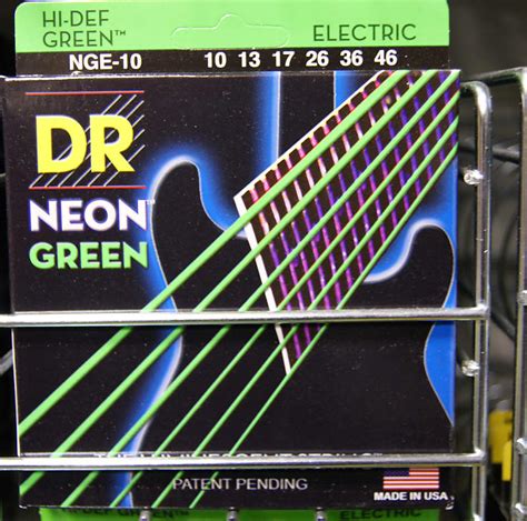 Dr Neon Nge 10 Green Coated Electric Guitar Strings 10 46 Reverb