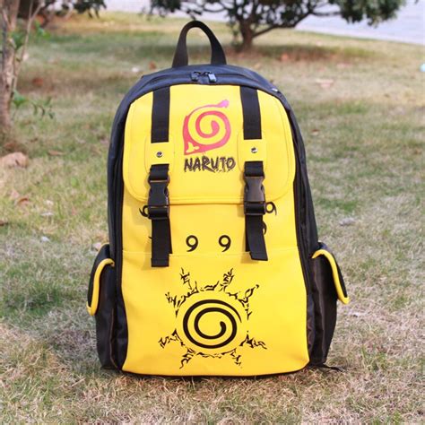 2016 New Double Breasted Naruto Konoha Pu Bag Shoulder Bag Backpack