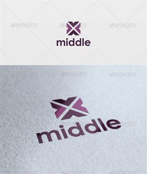 Middle Logo Logo Templates Geometric Logo Logo