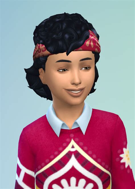 Sims 4 Hairs Birksches Sims Blog Curls With Headband For Kids