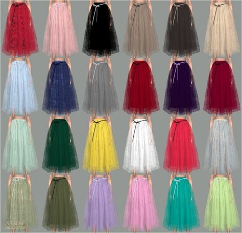 Ribbon Ballerina Long Skirt At Marigold Sims 4 Updates