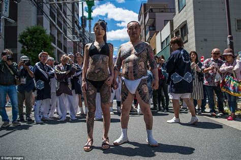Rarely Seen Full Body Yakuza Tattoos On Show At Japanese Festival