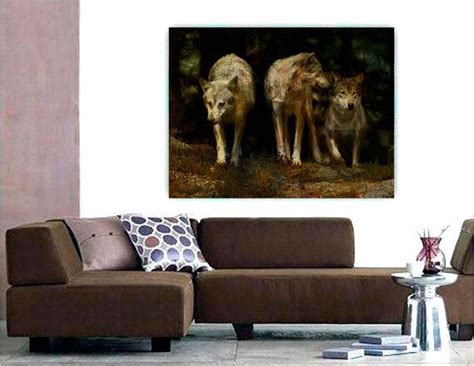 Wolves Art Print Or Canvas Wrap Three Wolves Wolf Pack Etsy Uk