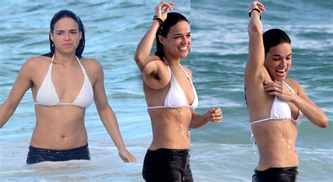 Michelle Rodriguez Reveals Her Armpit Hair As She Flaunts Her Bikini Body