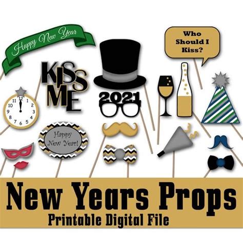 2021 New Years Eve Photo Booth Props And Decorations Etsy Photo Booth Props New Years Eve