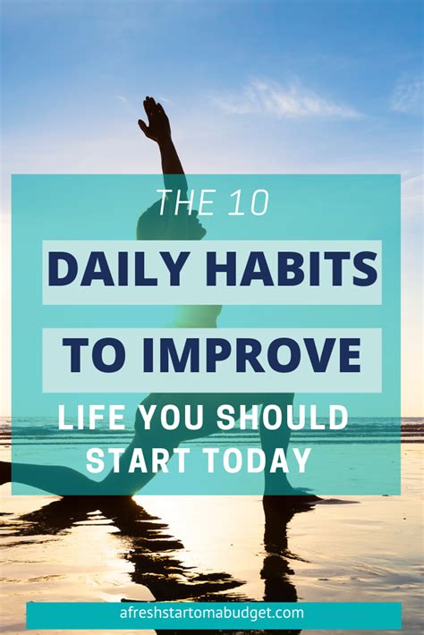 10 Daily Habits To Improve Life You Should Start Today Daily Habits
