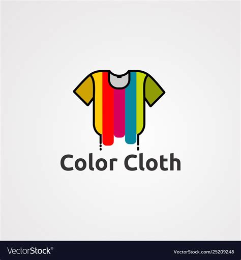 Color Cloth Logo With Paint Effect Template Vector Image