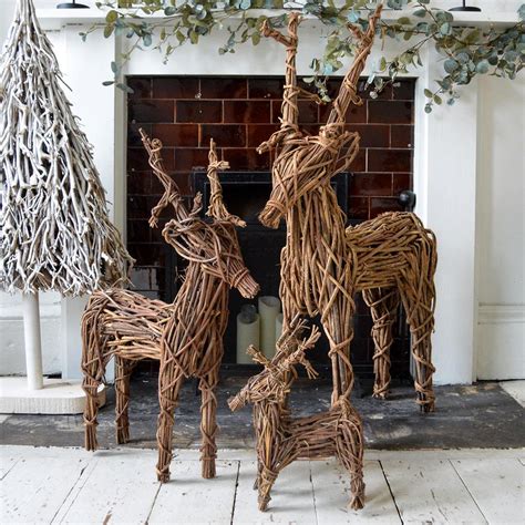26 Best Pictures Wicker Reindeer Christmas Decorations / Seasonal