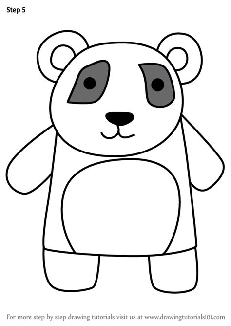 Learn How To Draw A Panda For Kids Animals For Kids Step By Step