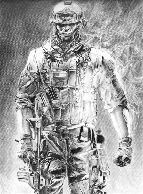 My 40 Hour Battlefield 3 Work Soldier Drawing Military Drawings Soldier