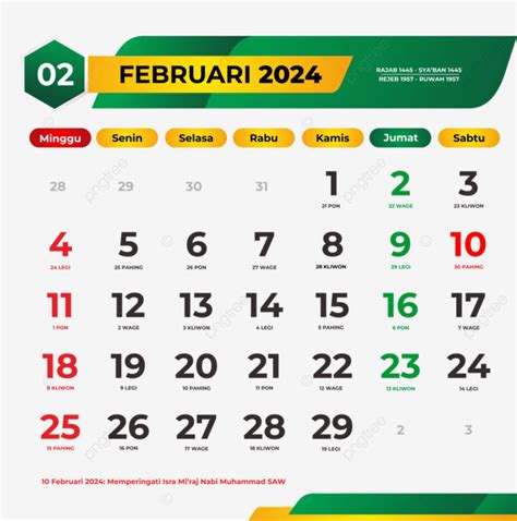 February 2024 Vector Calendar With Javanese And Hijriyah National