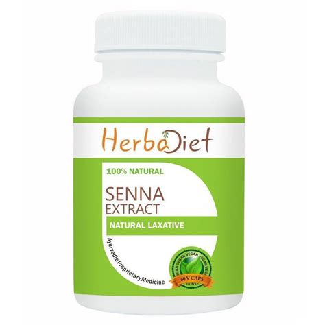 Herbadiet Senna 20 Calcium Sennosides Extract 500mg Vegetarian Capsul Herbadiet