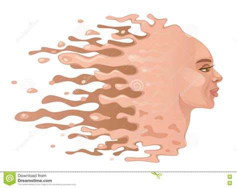 Melting Girl Stock Vector Illustration Of Face Drip 81700454