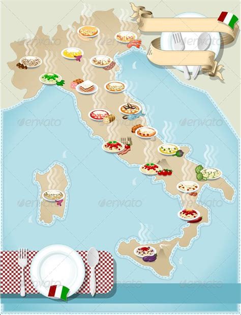 Map Of Regional Pasta In Italy In 2019 Italy Food Italy Illustration Map