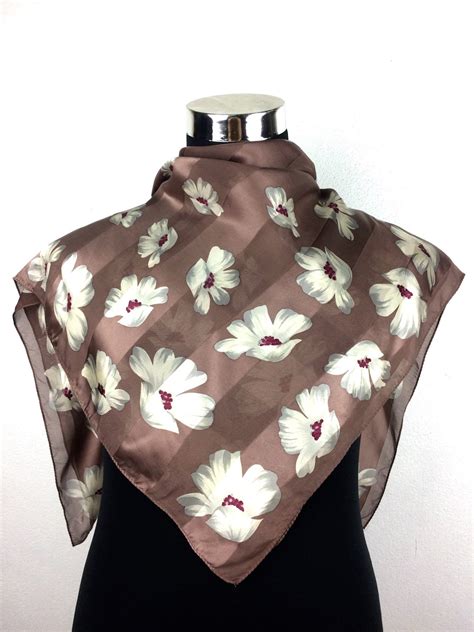 Beautiful Silk Scarf Vintage Scarves T For Her C300 Size Etsy