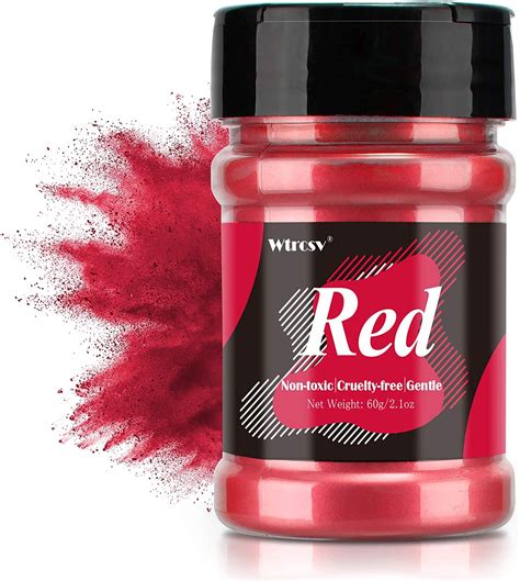 Mica Powder Red Wtrcsv 21oz60g Epoxy Resin Pigment Natural Soap