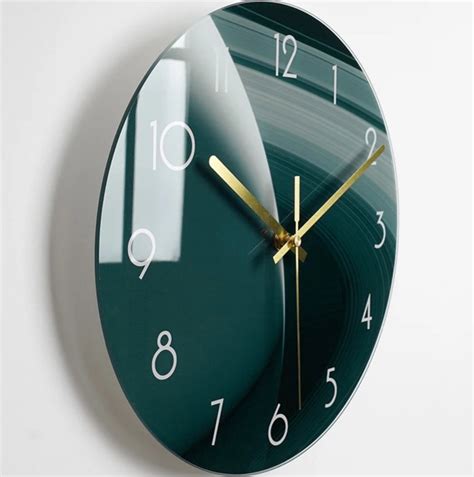 Luxury Silent Wall Clock Living Room Glass Clocks Etsy