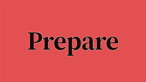 Prepare Pronunciation And Meaning Youtube