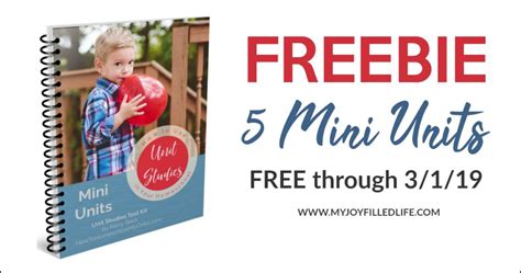 5 Free Mini Units Until 3119 Free Homeschool Deals