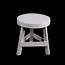 Geko Products  White Three Legged Stool Standing At 23 Cm High