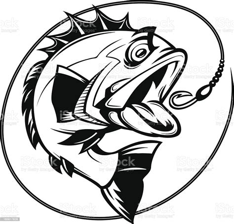 Bass Fishing Graphic Stock Vector Art And More Images Of
