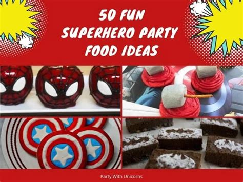 Superhero Party Food Menu