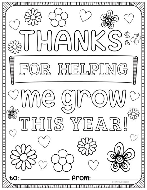 Free Coloring Pages For Teacher Appreciation Week