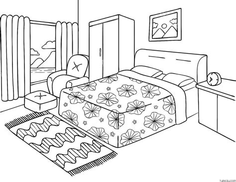 Bedroom Coloring Pages