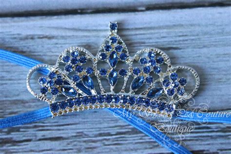 Blue Rhinestone Tiara Headband Sparkle And Elegance For Your Baby Girl