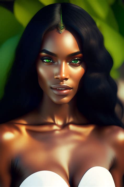 Lexica Goddess Ambra White Skin Beautiful Woman Long Black Hair