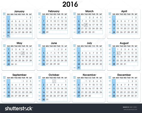 Weekly Numbered 52 Week Calendar Printable