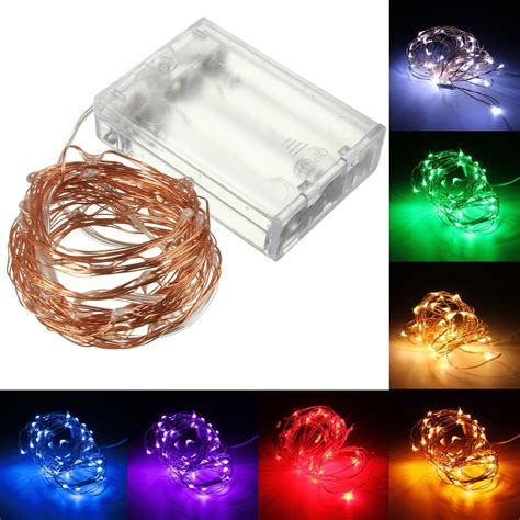 10m 100 Leds Copper Wire Aa Battery Operated Christmas Wedding Party Decoration Led String Fairy